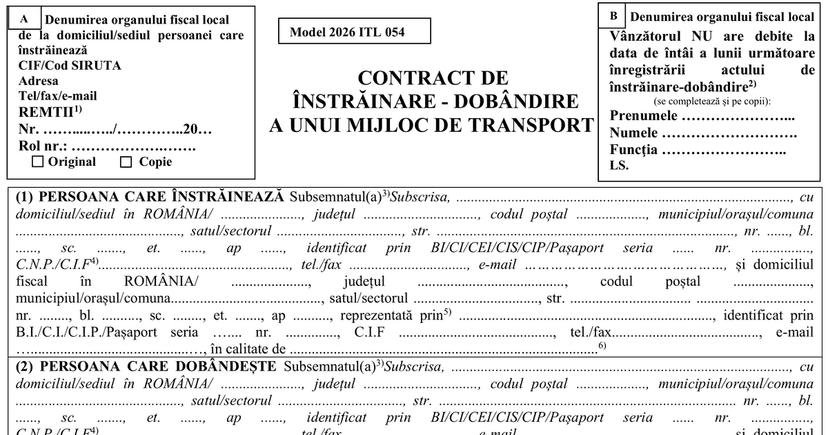 imagine-blog-Noul contract de vânzare-cumpărare auto 2026 (model 2026 ITL 054) — ce s-a schimbat